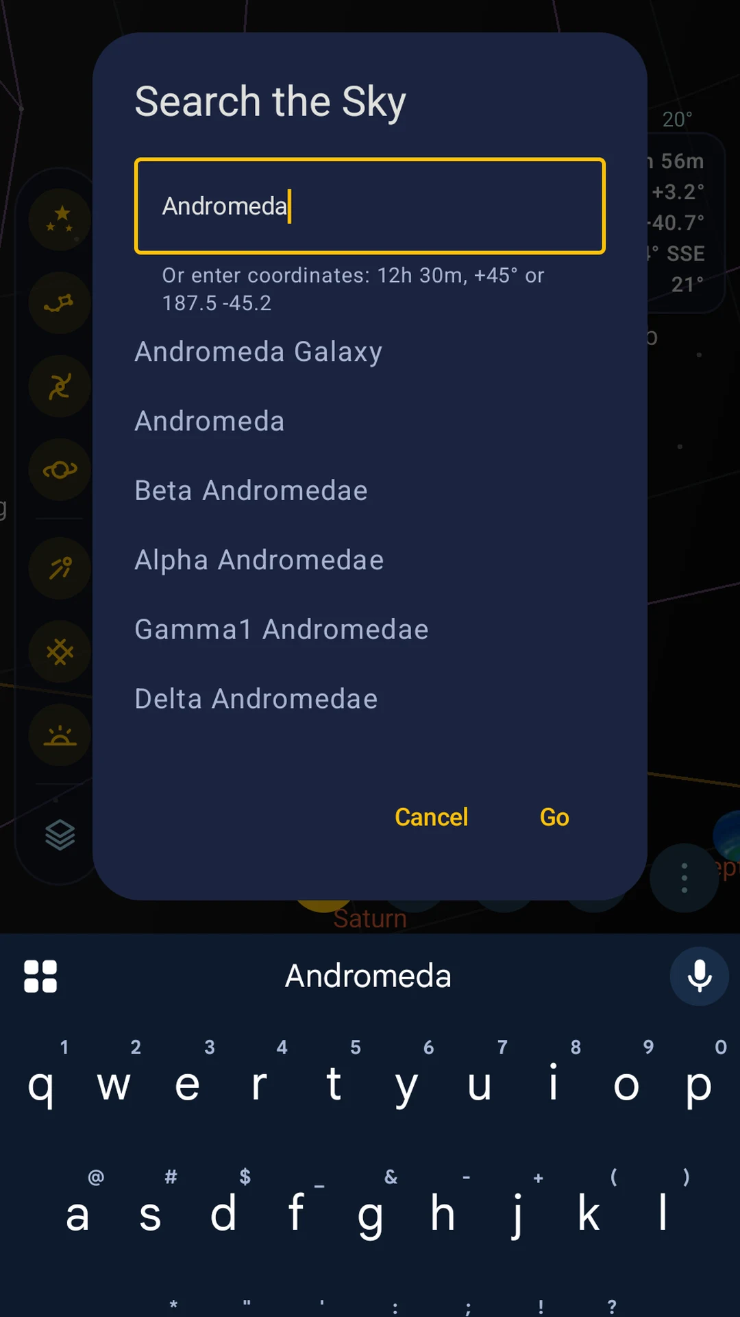 Sky Map screenshot